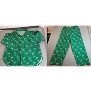 Vintage Handmade New York Jets Pajama Set 1980s Two Piece Men’s M-L